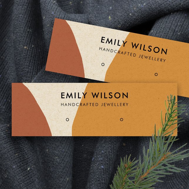 MODERN ABSTRAKT TERRACOTTA RED ART STUD VISNING MINI VISITKORT (Skapare uppladdad)