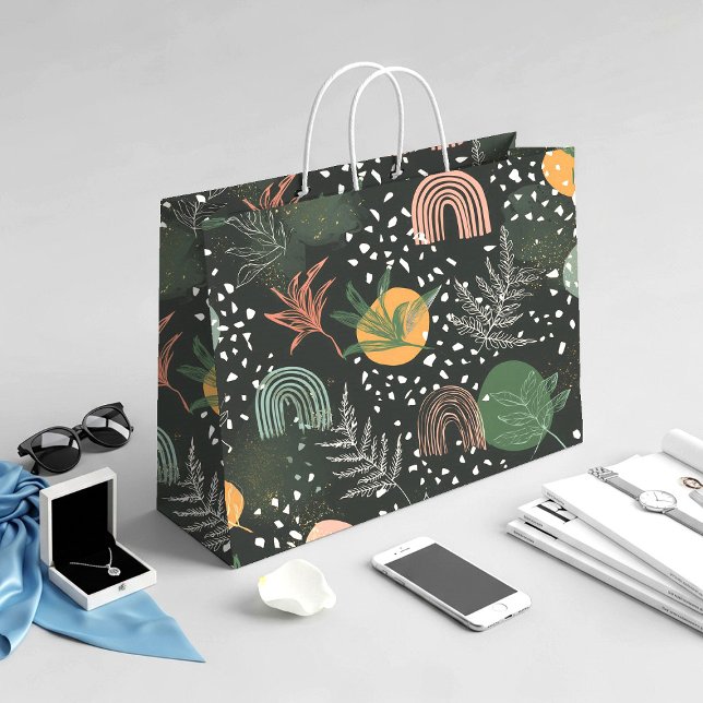 Modern abstrakt terrazzo & botanisk collage  (Skapare uppladdad)