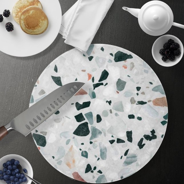 Modern Abstrakt Terrazzo Mönster (Modern Abstract Terrazzo Pattern Cutting Board by Looly Elzayat
)