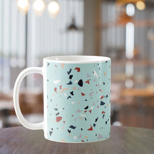 Modern abstrakt terrazzo-mönster från mitten av 19 kaffemugg