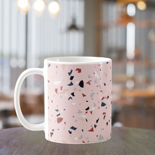 Modern abstrakt terrazzo-mönster från mitten av se kaffemugg