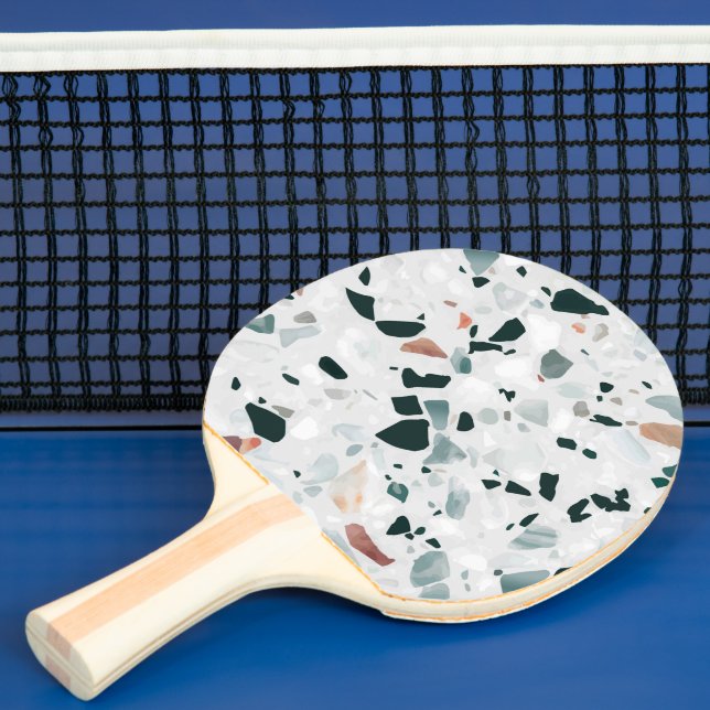 Modern Abstrakt Terrazzo Mönster Pingisracket (Insitu)