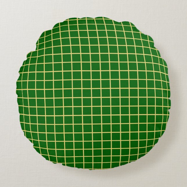 Modern abstrakt texturdesign rund kudde (Framsidan)