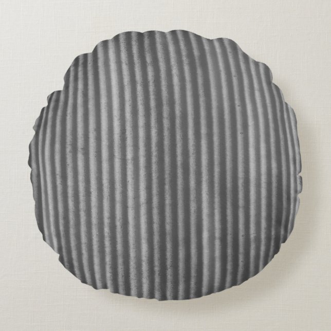 Modern abstrakt texturdesign rund kudde (Framsidan)