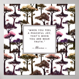Modern Abstrakt Träd Art Inspirational Rumi Quote Poster