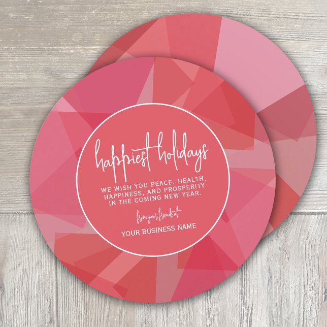 Modern Abstrakt Transparent Färg Red - Happiest Julkort (Skapare uppladdad)