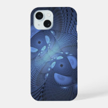 Modern Abstrakt Trendig Dusk Blue Fractal Art