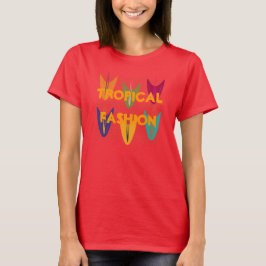 Modern Abstrakt Tulip Mönster Tropical Mode T Shirt