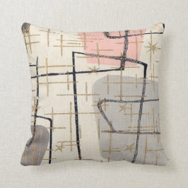 Modern abstrakt tygdekorativ kudde för mitt-