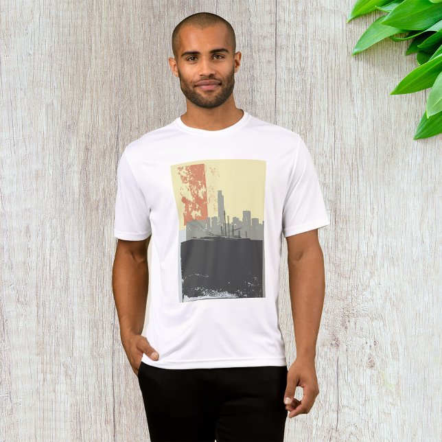 Modern Abstrakt Urban-bakgrund Vibrant Cityscape T Shirt (Skapare uppladdad)