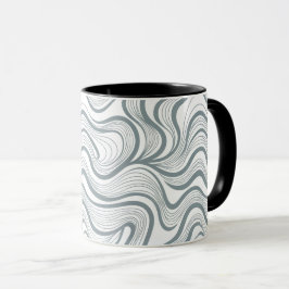 Modern abstrakt vågig linjedesign kopp