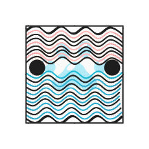 Modern Abstrakt Vågigt Linjer Canvas Wall Art