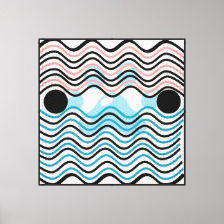 Modern Abstrakt Vågigt Linjer Canvas Wall Art