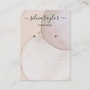 Modern Abstrakt vattenfärgsminimalistisk öring Bu Visitkort