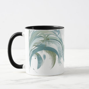 Modern Abstrakt Vinkara havet - Elegant naturkombi Mugg