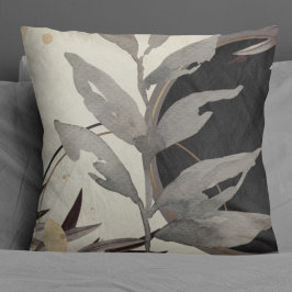 Modern Abstrakt Watercolor Black Kudde