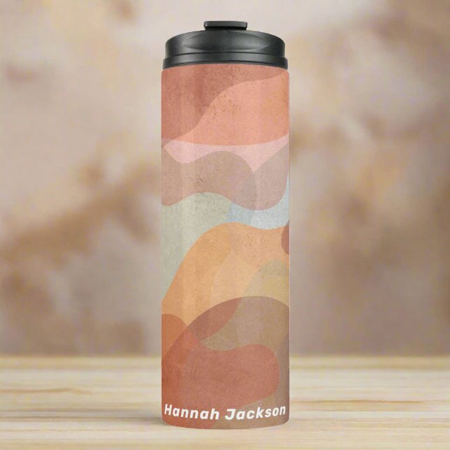Modern Abstrakt Watercolor Snyggt Monogram Namn (Skapare uppladdad)