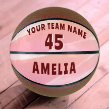 Modern Abstrakt Watercolor Team Namn Number Basket