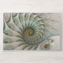 Modern Abstrakt Wave Blue och Guld Spiral