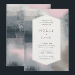 MODERN ABSTRAKT WEDDING-INVITATION (NAVY/) INBJUDNINGAR<br><div class="desc">EN HANTERAD MODERN WEDDING-INBJUDANDE. DEL AV EN SAMLING.</div>