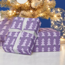 Modern Abstrakt Winter Julgran Lavender Presentpapper