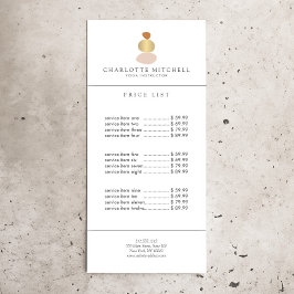 Modern Abstrakt Zen Sten Guld Logo Yoga, Massage Reklamkort