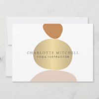 Modern Abstrakt Zen Stones Guld Logotyp