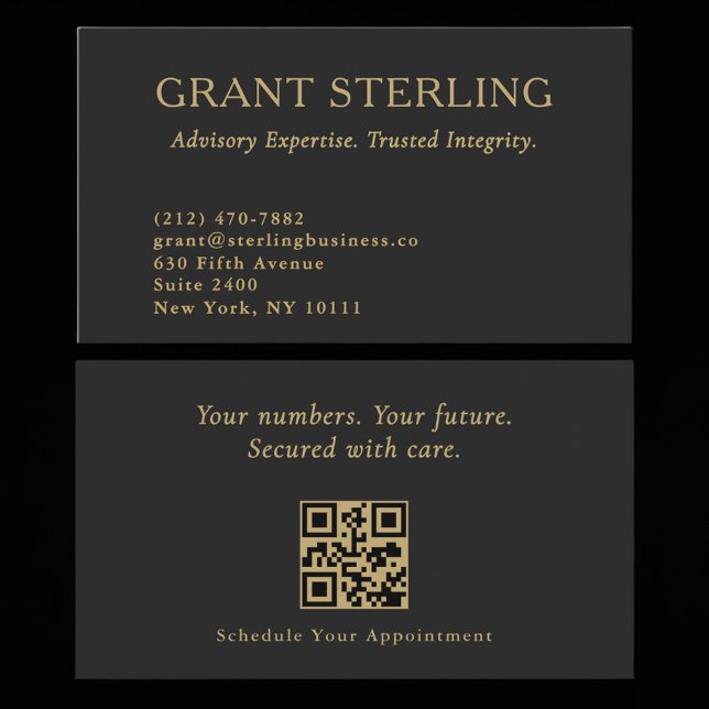 Modern Accountant CPA Professional QR Code Visitkort (Skapare uppladdad)