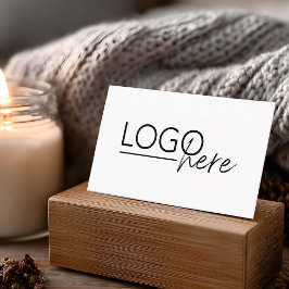 Modern Add Your Logo QR Code Professional Visitkort