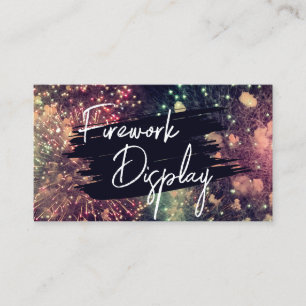 Modern Add Your QR Code Fireworks Visning Company Visitkort