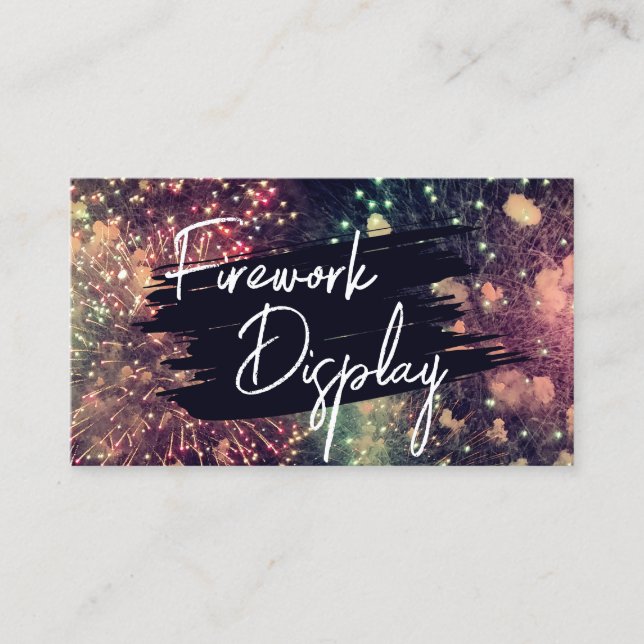 Modern Add Your QR Code Fireworks Visning Company Visitkort (Framsida)