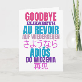 Modern Adjö Farewell Kort