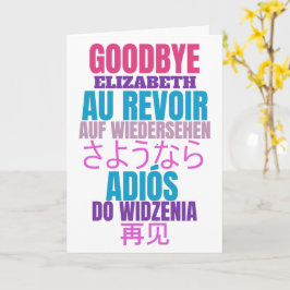 Modern Adjö Farewell Kort