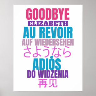 Modern Adjö Farewell Party Poster