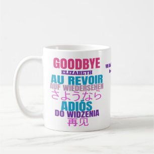 Modern Adjö Lämnar Kaffemugg