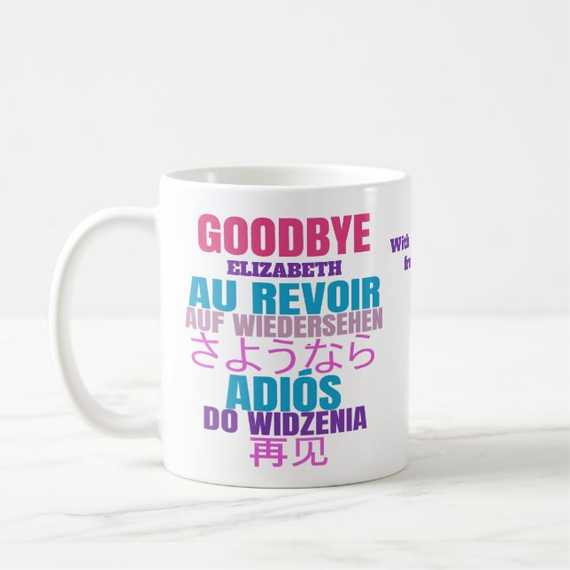 Modern Adjö Lämnar Kaffemugg (Vänster)