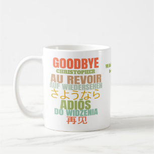 Modern Adjö Lämnar Kaffemugg