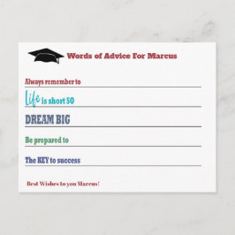 Modern Adress Önskemål Party Studenten Vykort