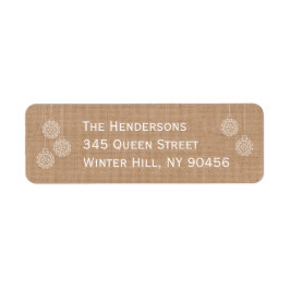 Modern adressetikett för Helgdag - brun Returadress Etikett