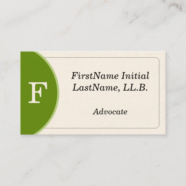 Modern Advocate Affärskort Visitkort (Framsida)