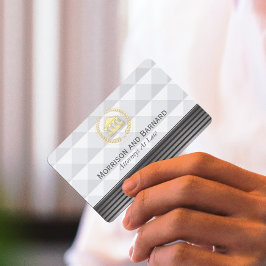 Modern advokat Guld och Silver Domstol Visitkort
