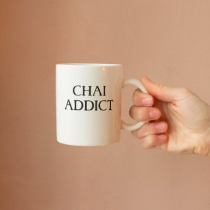 Modern Aesthetic Chai Addict Funny Arabiska Två-Tonad Mugg