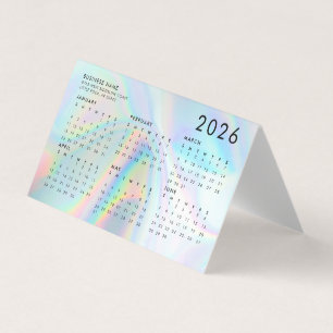 Modern affärskalender för 2026 kort
