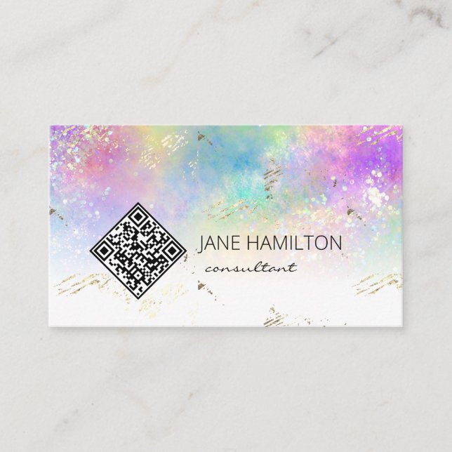 Modern Affärskort för QR-Abstrakt Visitkort (Framsida)