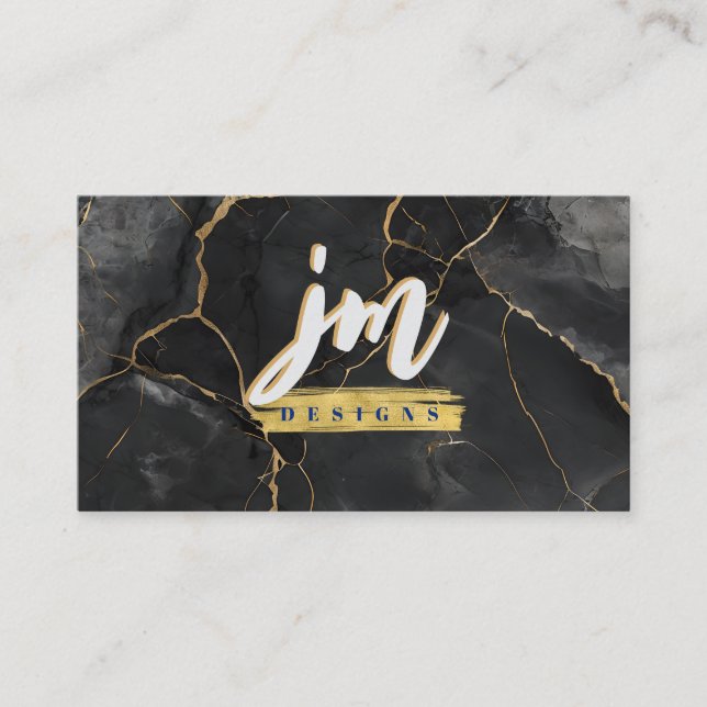 Modern Affärskort med fetstil och Guld Visitkort (Framsida)