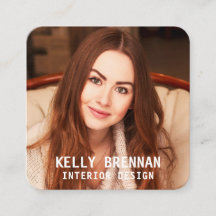 Modern Affärskort med Photo and Social Media