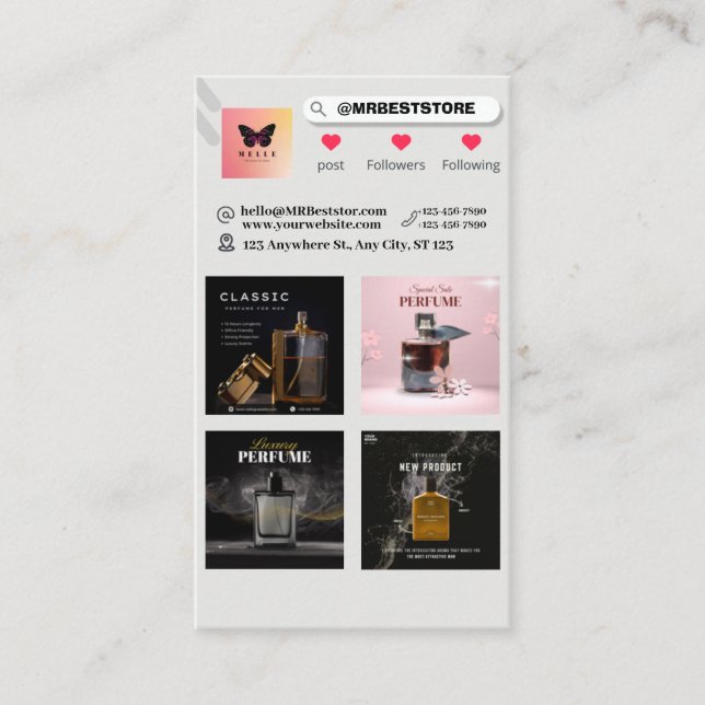 Modern Affärskort QR-kodsfotosamling (Framsida)