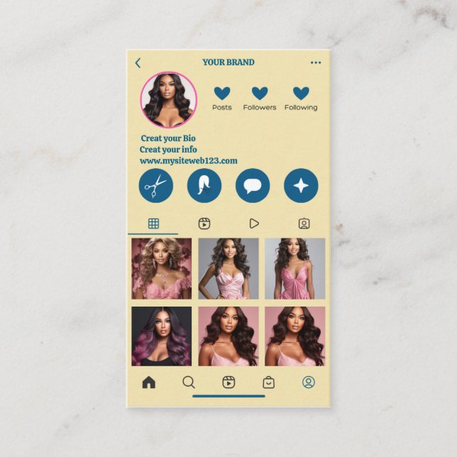 Modern Affärskort QR-kodsfotosamling Visitkort (Framsida)