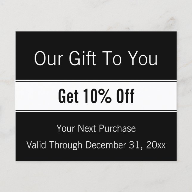 Modern affärsrabatt för svartvit mall flygblad (Framsidan)