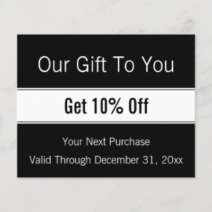 Modern affärsrabatt för svartvit mall flygblad